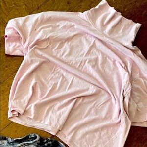 Lulu soft pink short sleeve turtleneck
